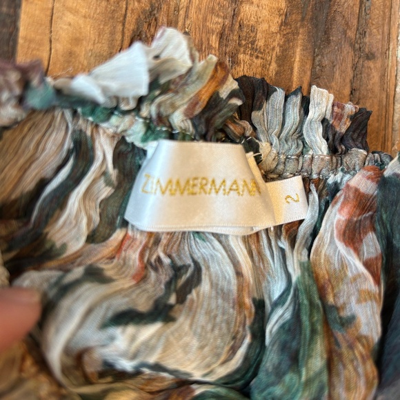 AUTHENTIC ZIMMERMANN ARCADIA RUFFLE SILK TOP IN FLORAL SIZE 2 US SIZE M SOLD OUT - Picture 13 of 13